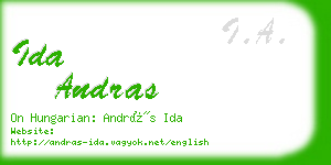 ida andras business card